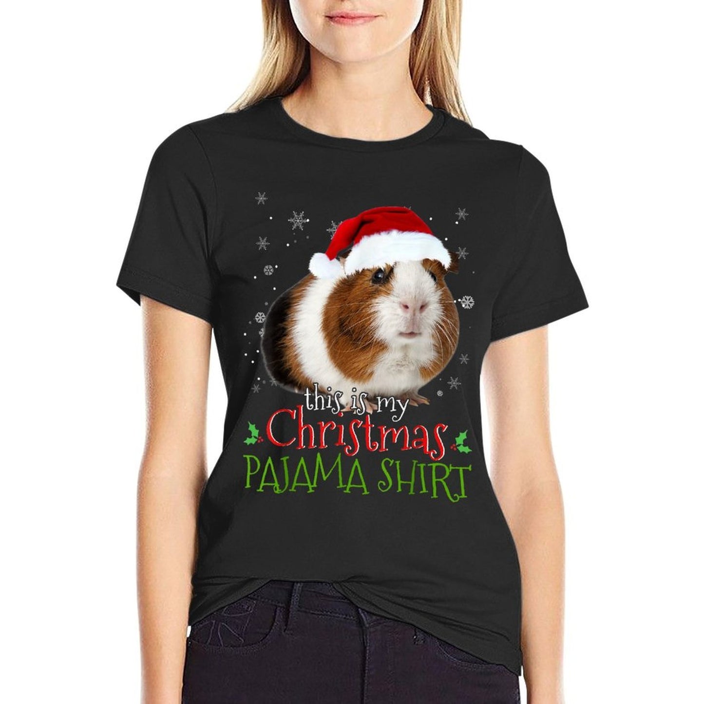 Guinea Pig Christmas T Shirt This Is My Christmas Pajama Comfortable T-Shirt