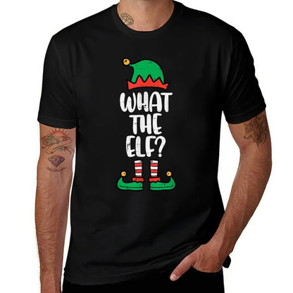 Christmas What The Elf Funny Xmas Matching Men Women Kids  Relaxed-fit T-Shirt