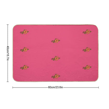 Floral Chest Flower Tattoo  Easy Maintenance Bath Mat