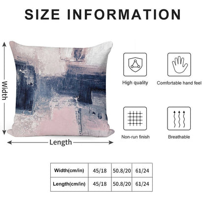 Pink And Navy 2 Soft Fade-Resistant Throw Pillow