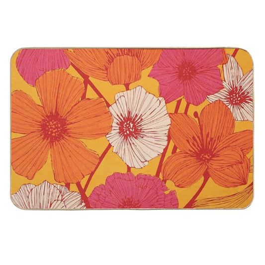 Summer Flowers  High-Traffic Bath Mat