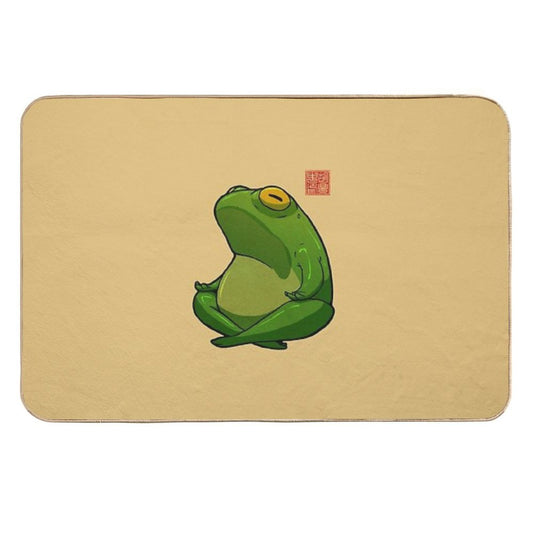 Yoga Frog Cross Legged Pose  Easy To Clean Bath Mat