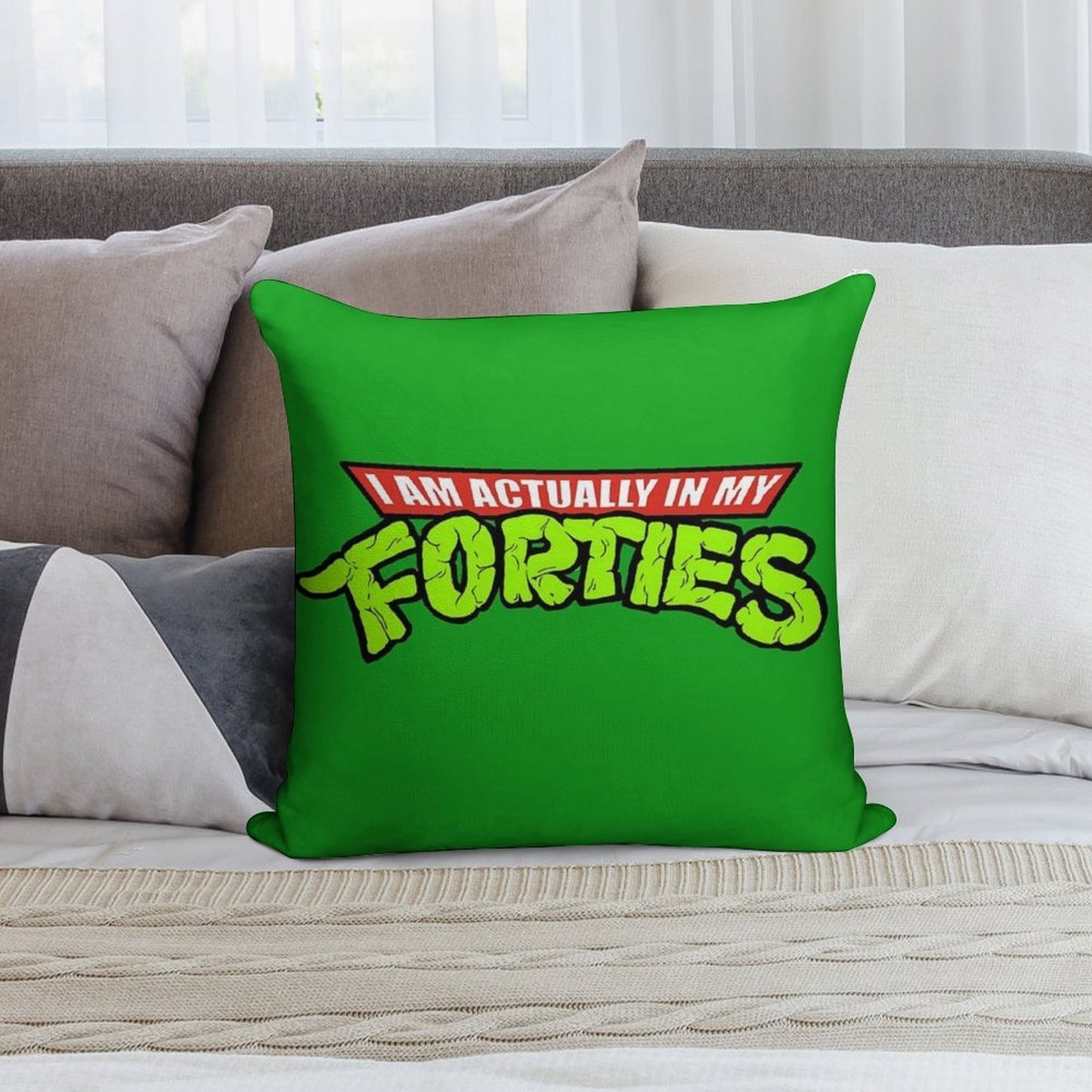 Actually in My Forties Soft Skin-Friendly Throw Pillow