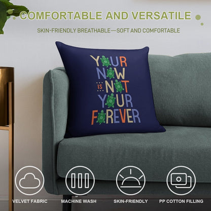 Your Now Is Not Your Forever  John Green  Turtles All The Way Down Soft Reinforced Edging Throw Pillow