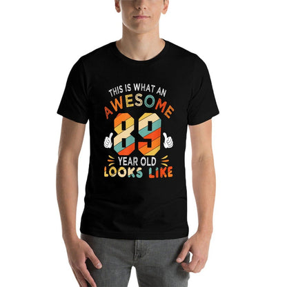 89th Birthday Gift 89 Years Old Looks Like Funny 89th Bday  Graphic-printed T-Shirt