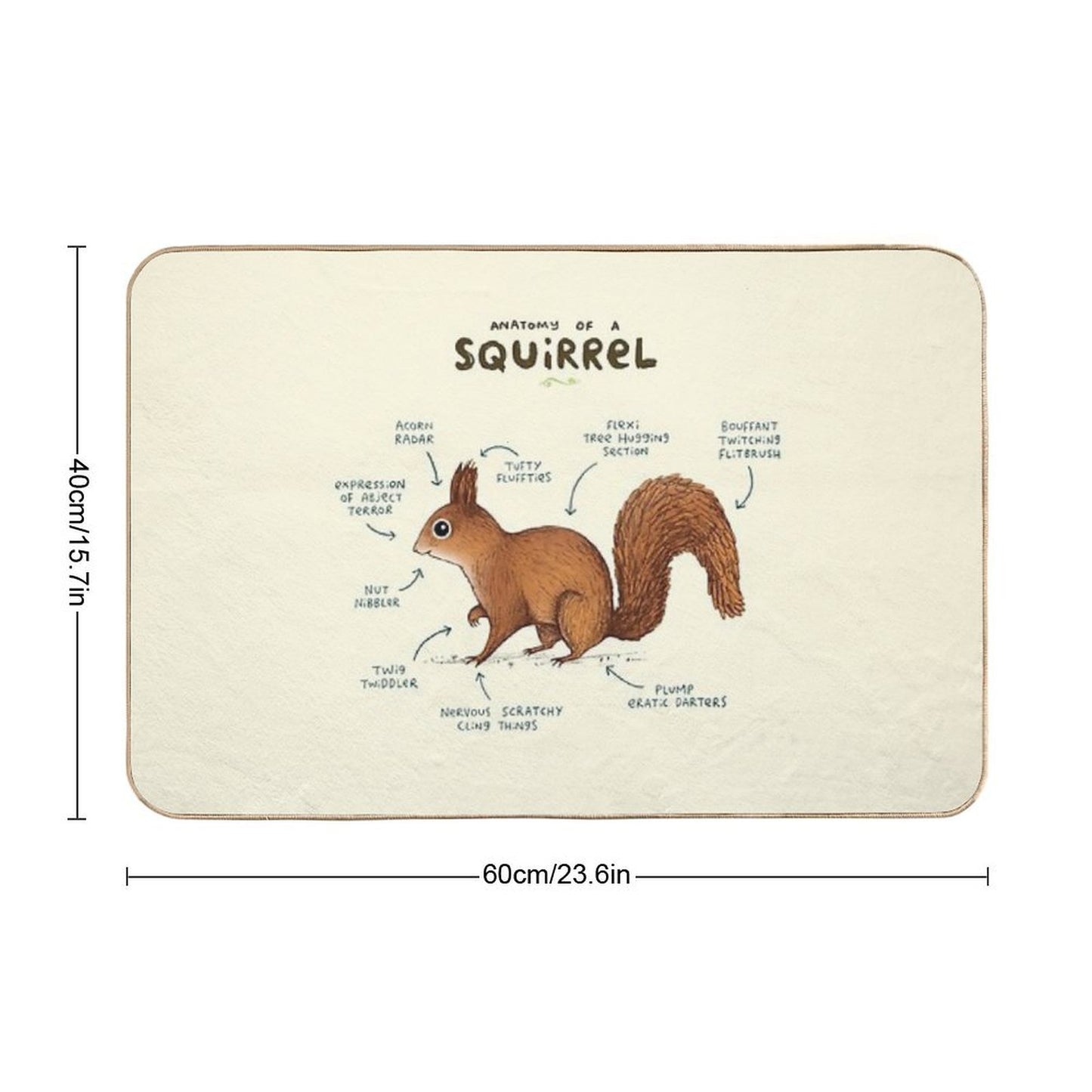 Anatomy of A Squirrel  Versatile Bath Mat