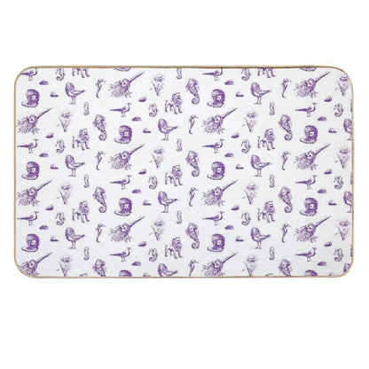 Rent-Free Blackbeard Sketches - Purple  Pet-Safe Bath Mat