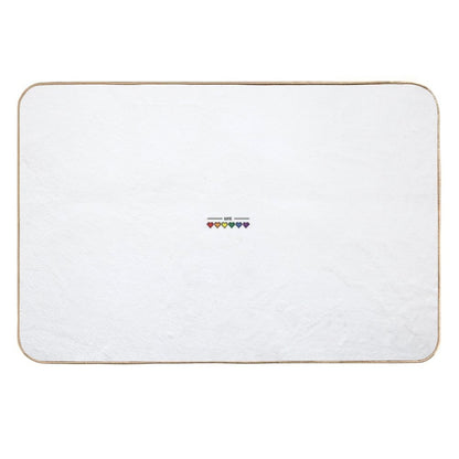 Pixel Pride Hearts  Absorbent Bath Mat