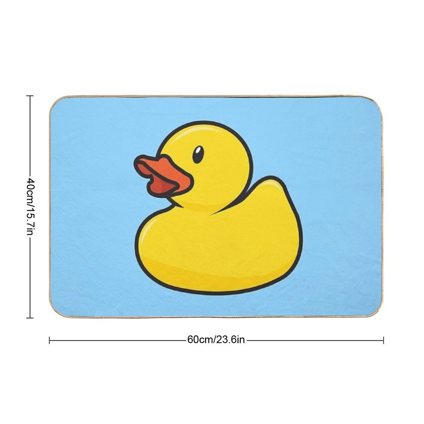 Rubber Duck in Baby Blue  Dirt-Trapping Bath Mat