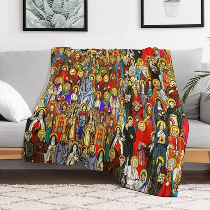 Saints, All Saints, Catholic Saints Versatility Throw Blanket