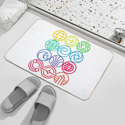 New Epcot Logos  Easy Maintenance Bath Mat