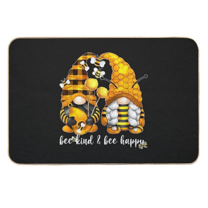 Bee Kind  Bee Happy For Beekeeper With Bumble Bee Gnome TShirt61  Rapid-Drying Bath Mat