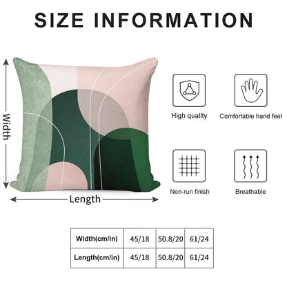 Mid Century Arches in Pink And Green 2 Soft Gift Ready Throw Pillow