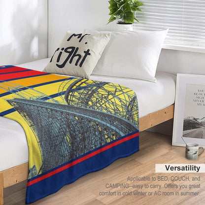 Vintage Cedar Point Easy Care Throw Blanket