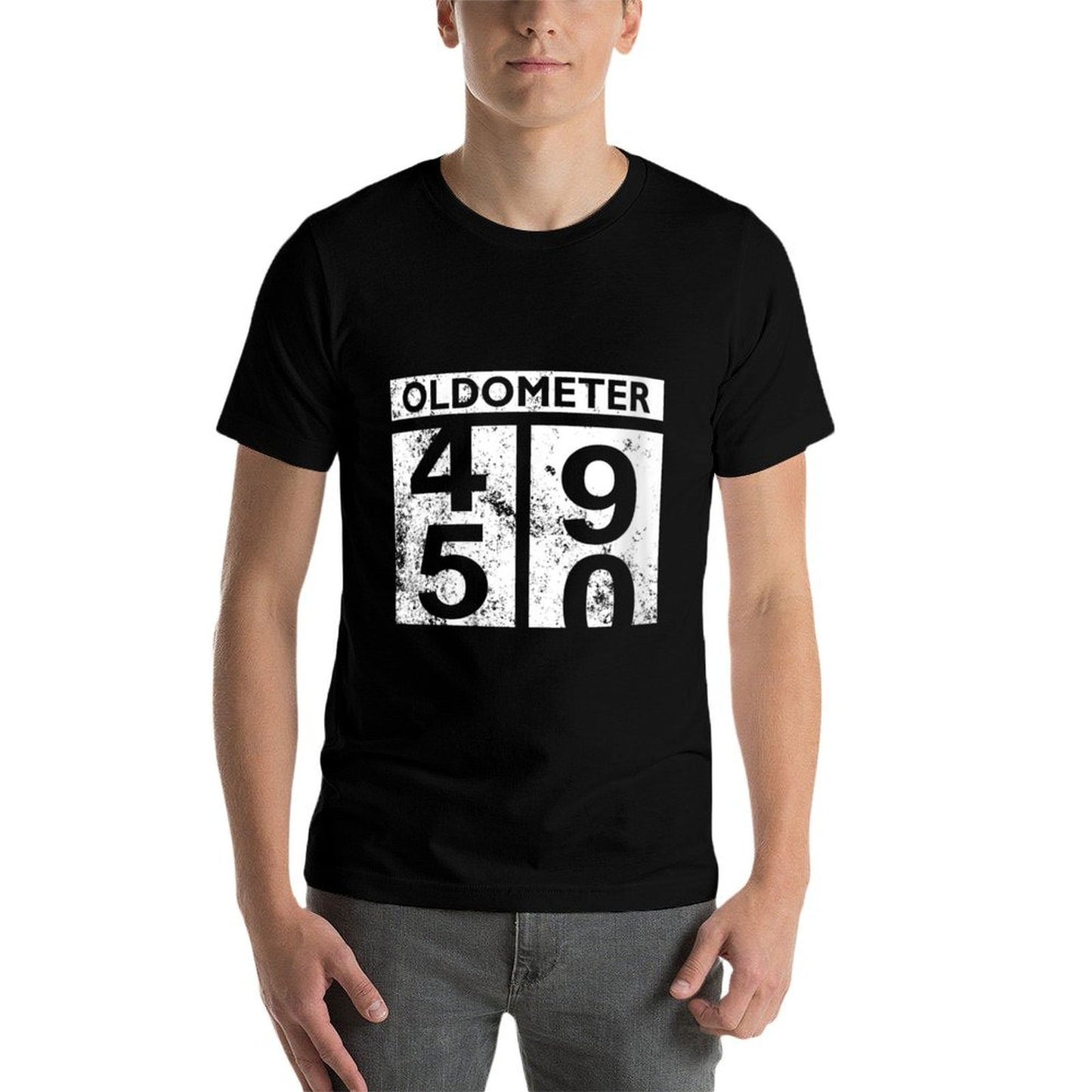 Womens Oldometer 49-50 for 50th Birthday  Summer-ready Fabric T-Shirt