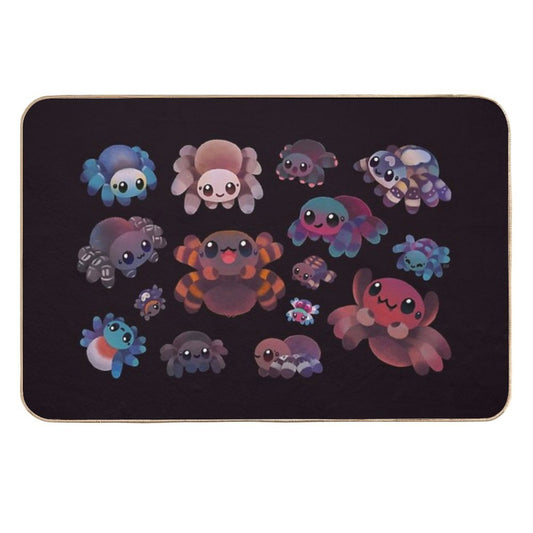Tarantulas - Dark  Non-Slip Bath Mat