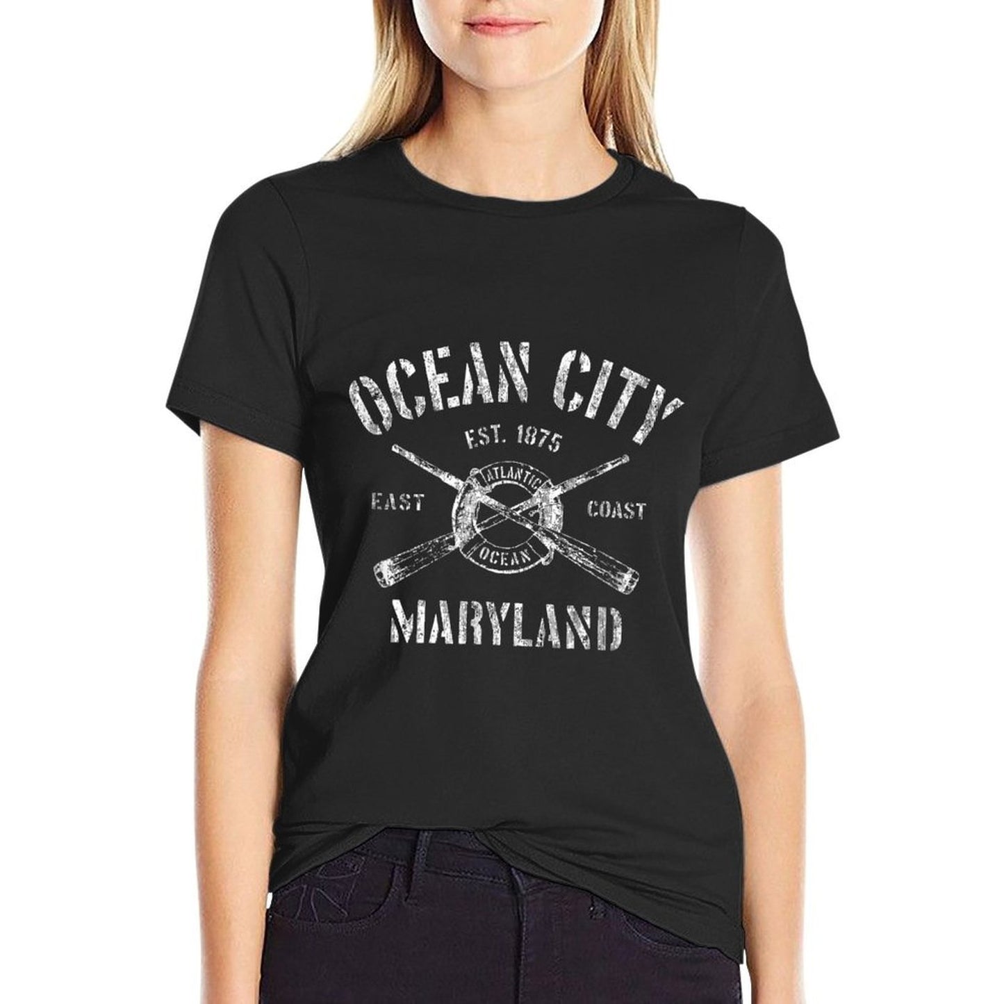 Ocean City MD Vintage Nautical Boating  Affordable Price T-Shirt