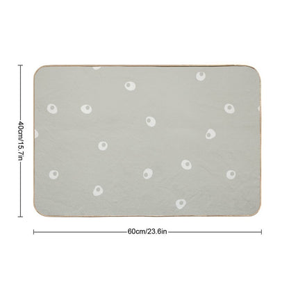 Sage Green Polka Dots  Slip-Resistant Bath Mat