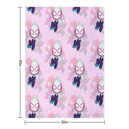 Cartoon Spider Ghost, Cute Baby Spidey Girl, Grl Pwr, Cartoon Ghost Premium Throw Blanket