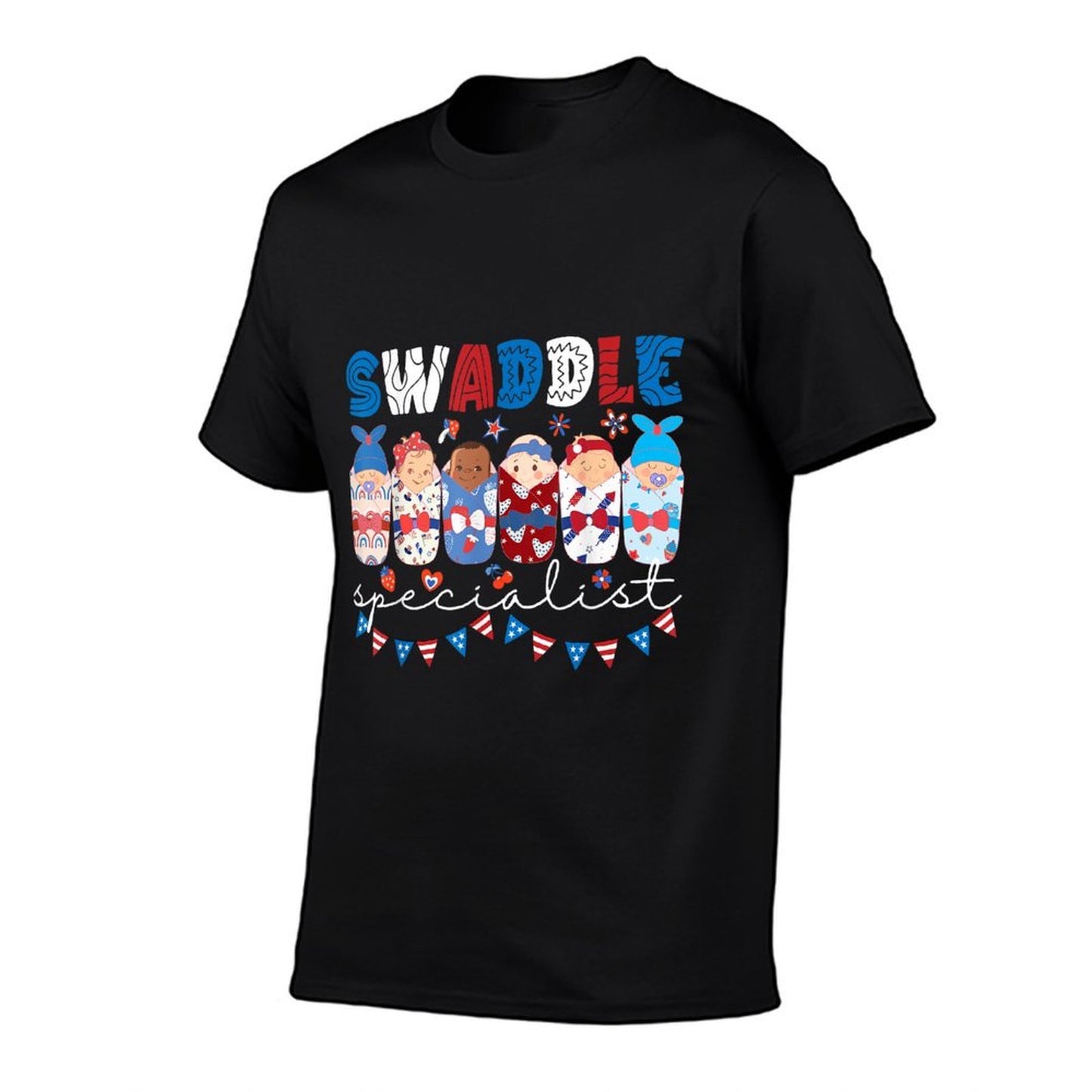 Swaddle Specialist NICU Mother Baby Nurse 4th Of July USA  Breathable T-Shirt