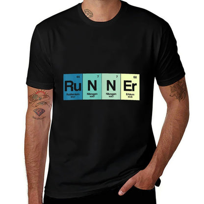Runner Periodic Table Funy Marathon Runners Science Gift  Versatile T-Shirt