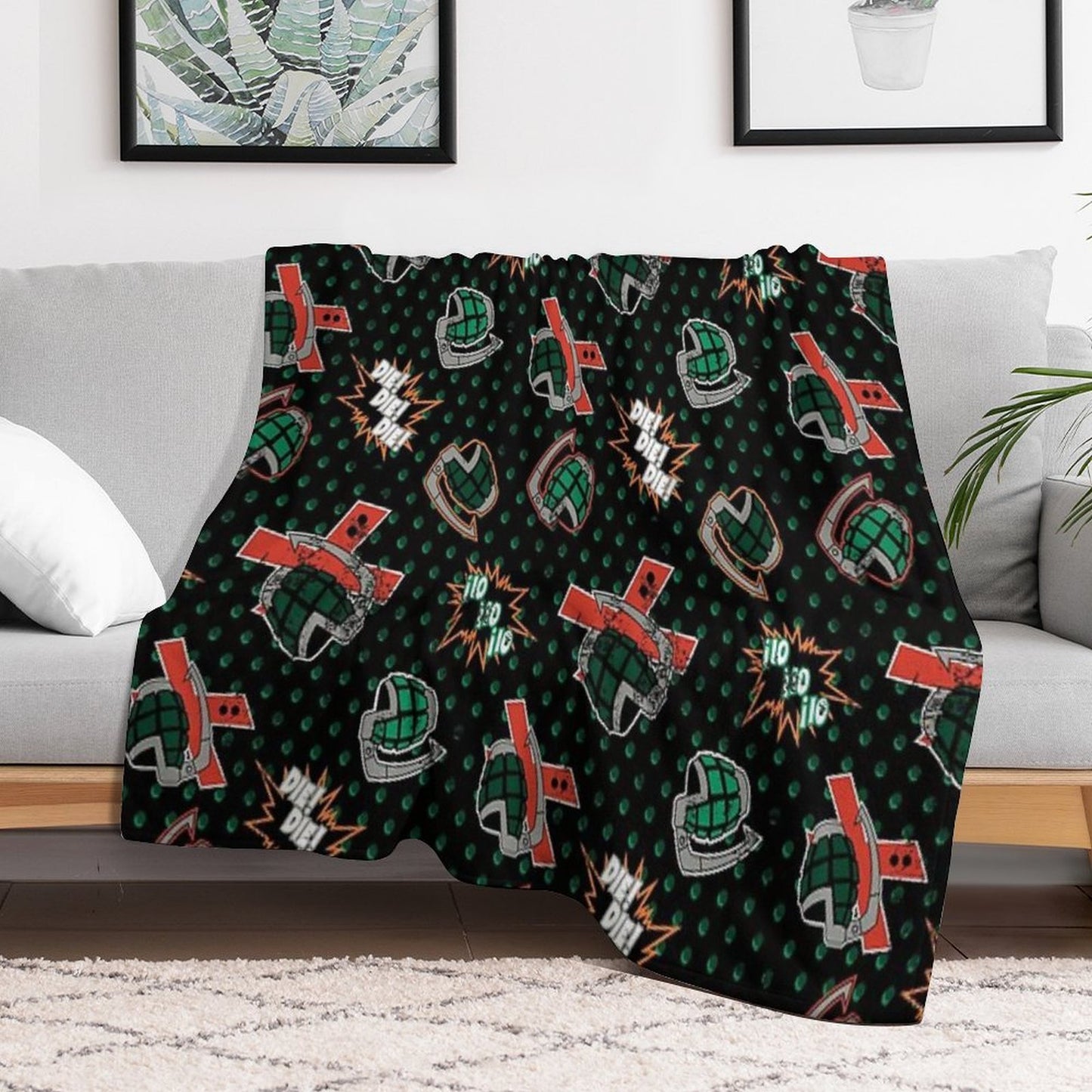 Ground Zero Grenades Wrinkle-free Throw Blanket