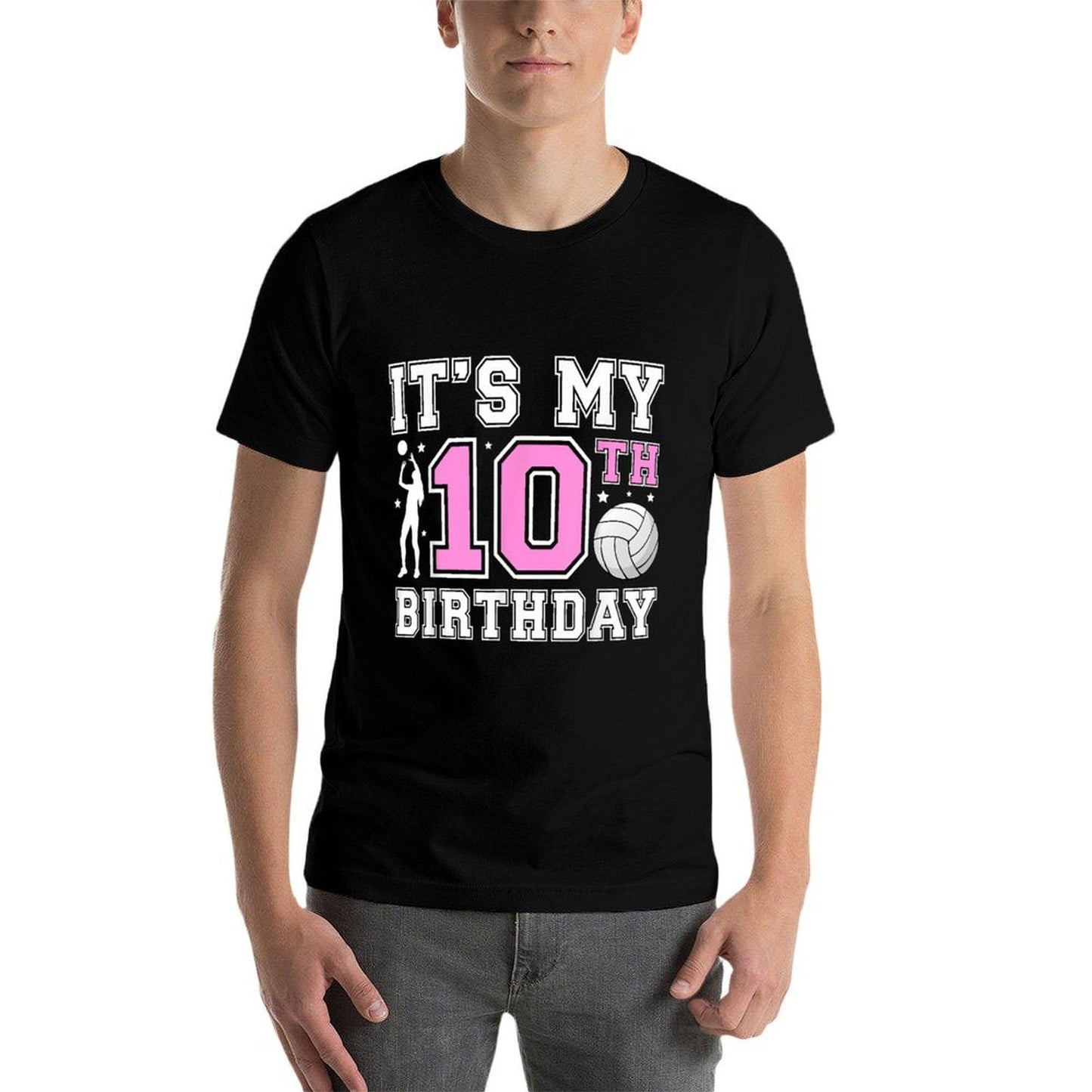10th Birthday Volleyball Girl 10 Year Old Volleyball Player  Summer-ready Fabric T-Shirt