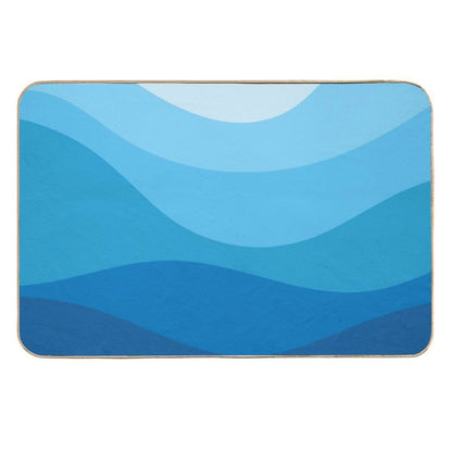 Abstract Waves Background Water Waves Retro Pattern Design  Toxin-Free Bath Mat