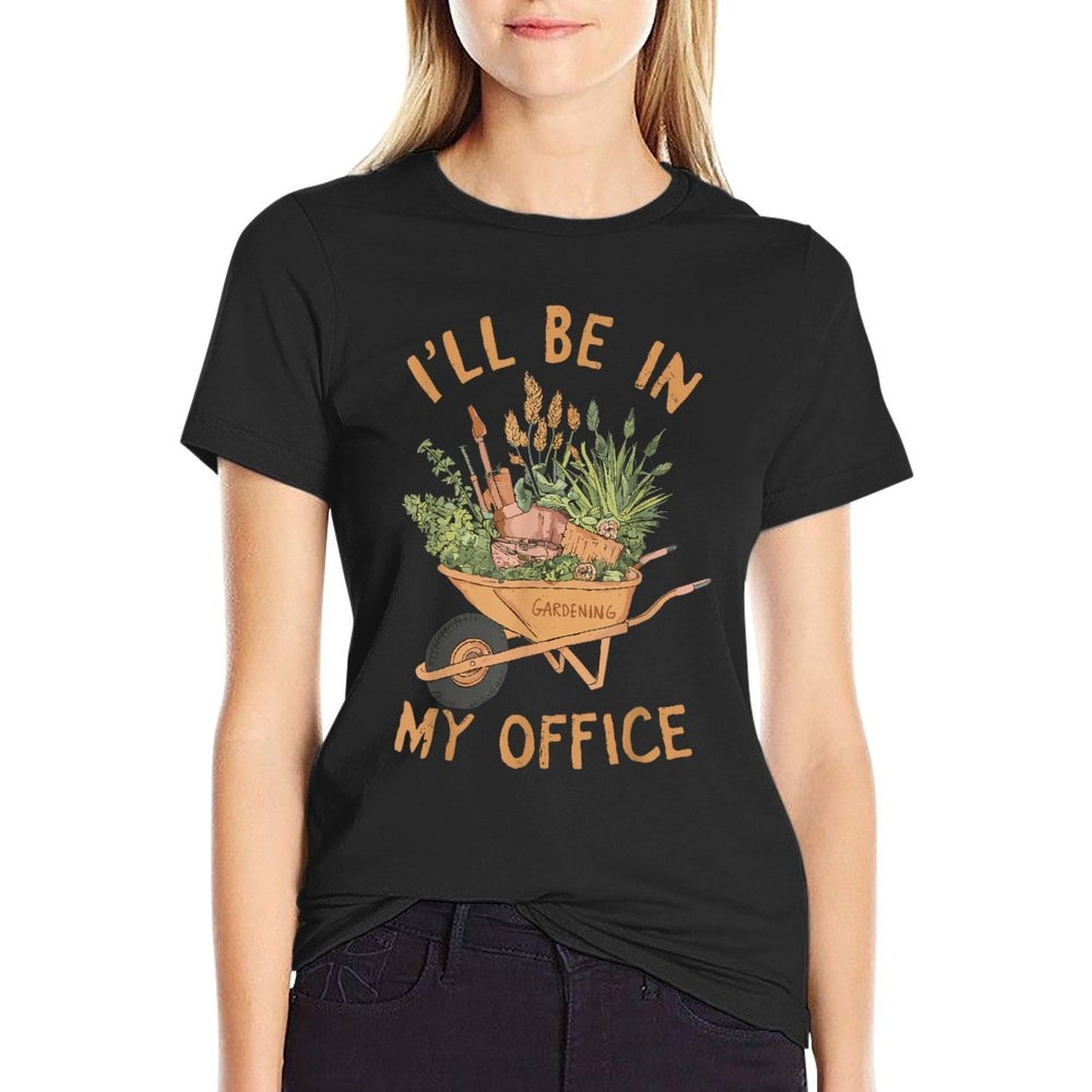 Gardening Ill Be In My Office Garden  Polyester Blend T-Shirt