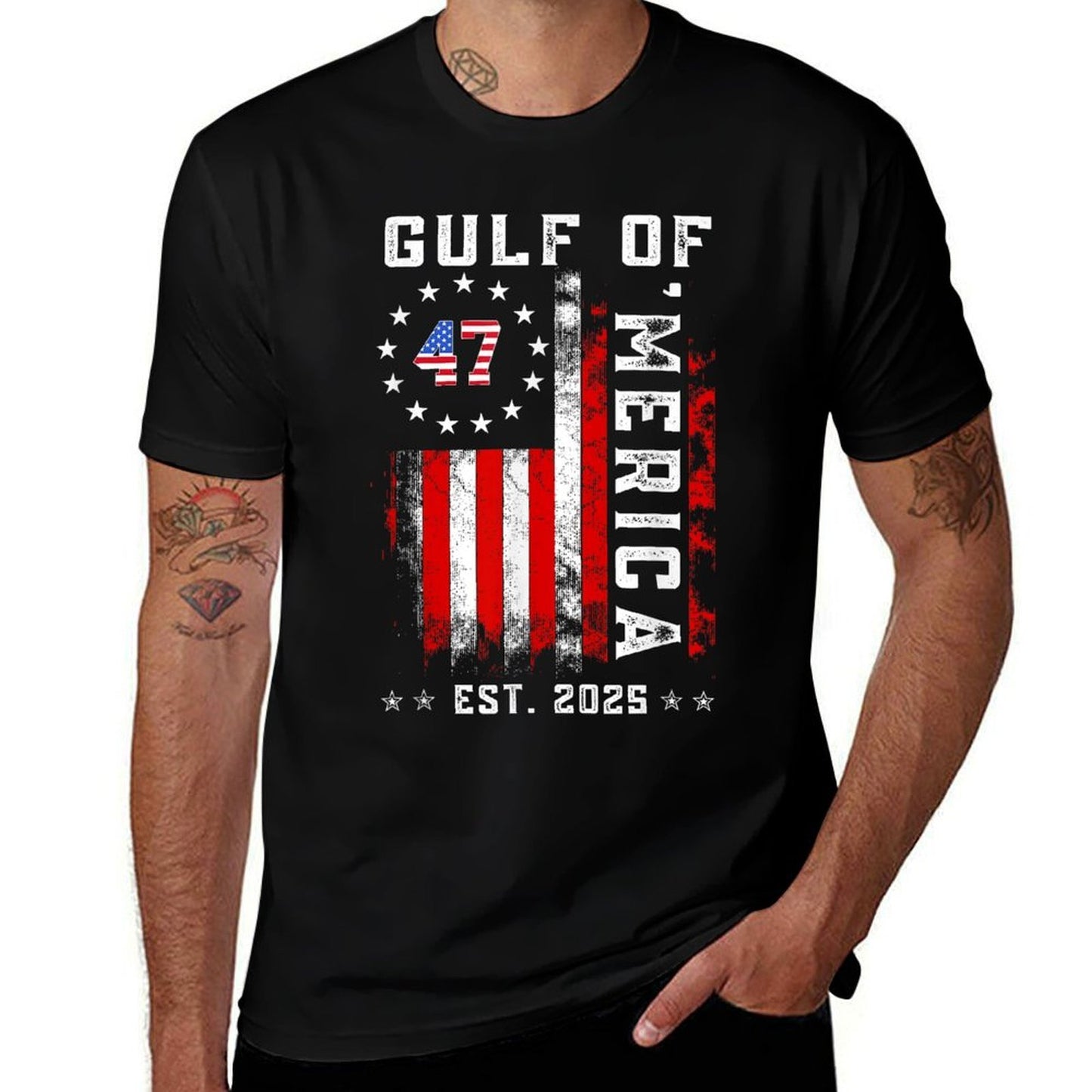 Gulf of 'Merica US Patriotic 2025  Versatile T-Shirt