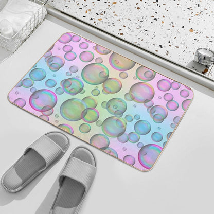 Iridescent Soap Bubbles Variation Colorful  Anti-Trip Bath Mat