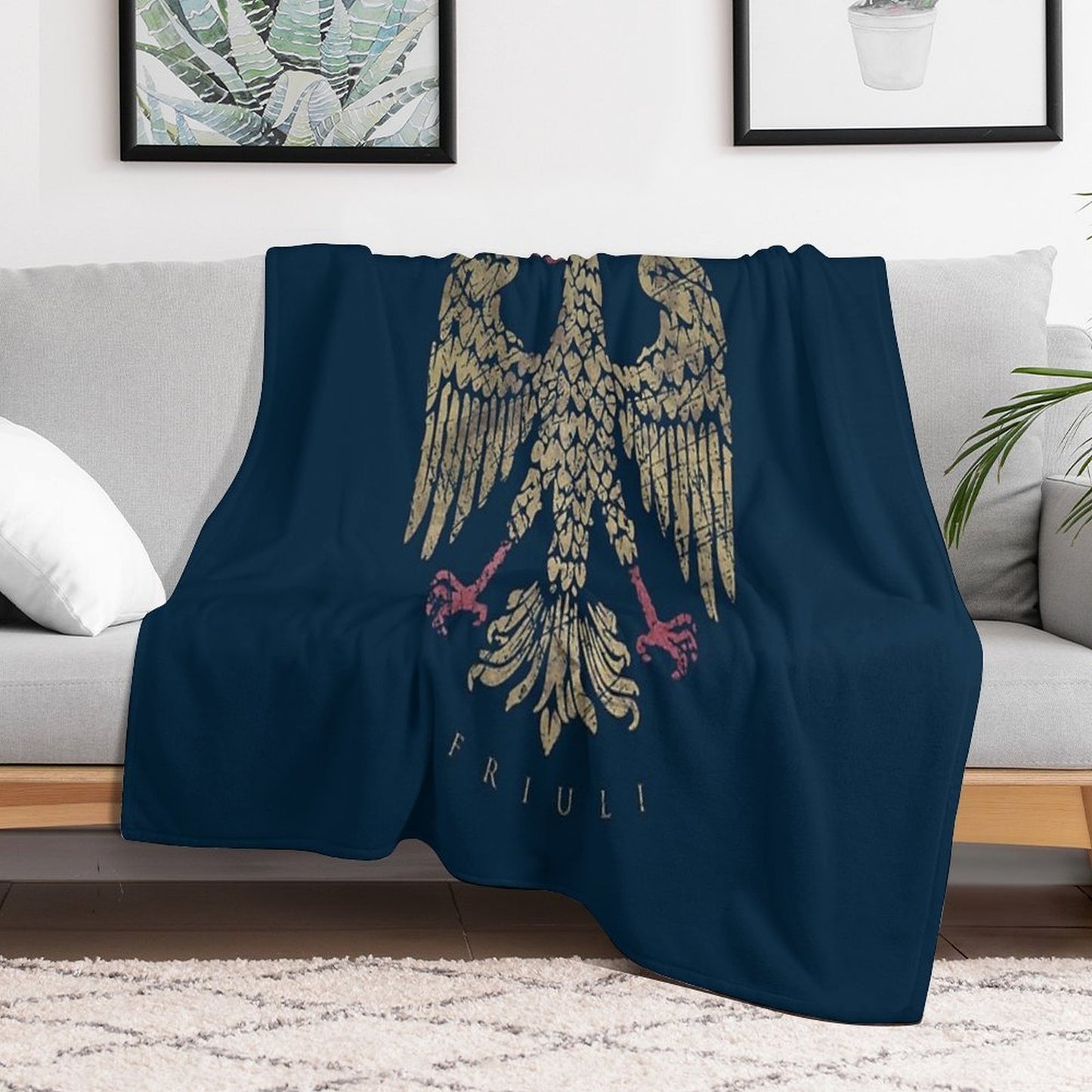 Friuli Emblem - Vintage Gold All-season Throw Blanket