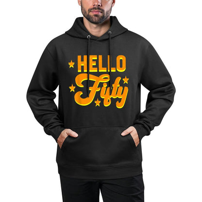 Hello Fifty Happy 50th Birthday 50 Year Old 1969 Machine Washable Hoodie