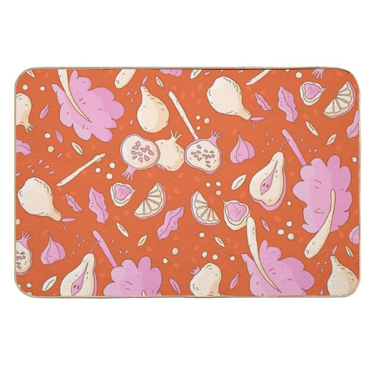 Autumn Vegetables  Non-Slip Bath Mat