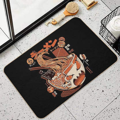 Black X-ray Great Ramen!  Easy Maintenance Bath Mat