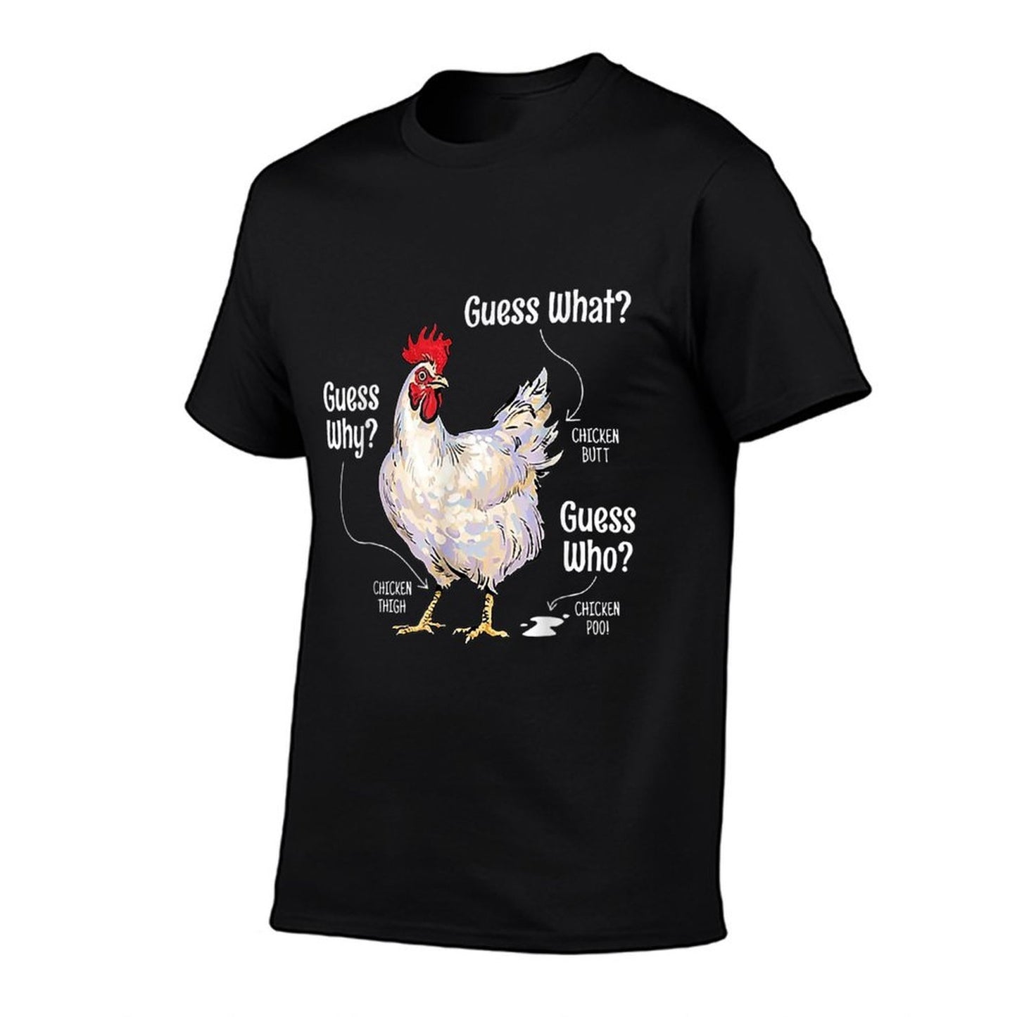 Guess What Chicken Butt Chicken Lover Funny Chicken Meme  Wrinkle-resistant T-Shirt