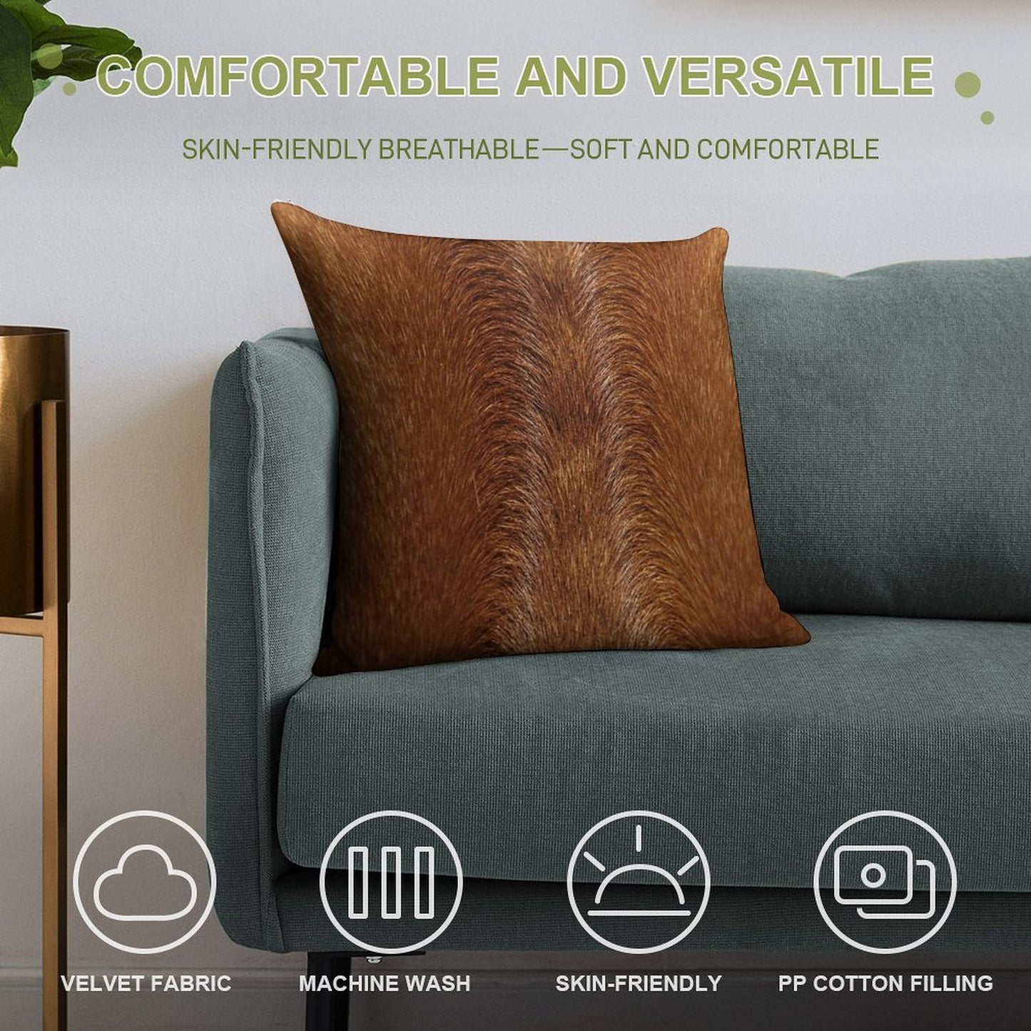 Ridgeback Soft Shrink-Resistant Throw Pillow