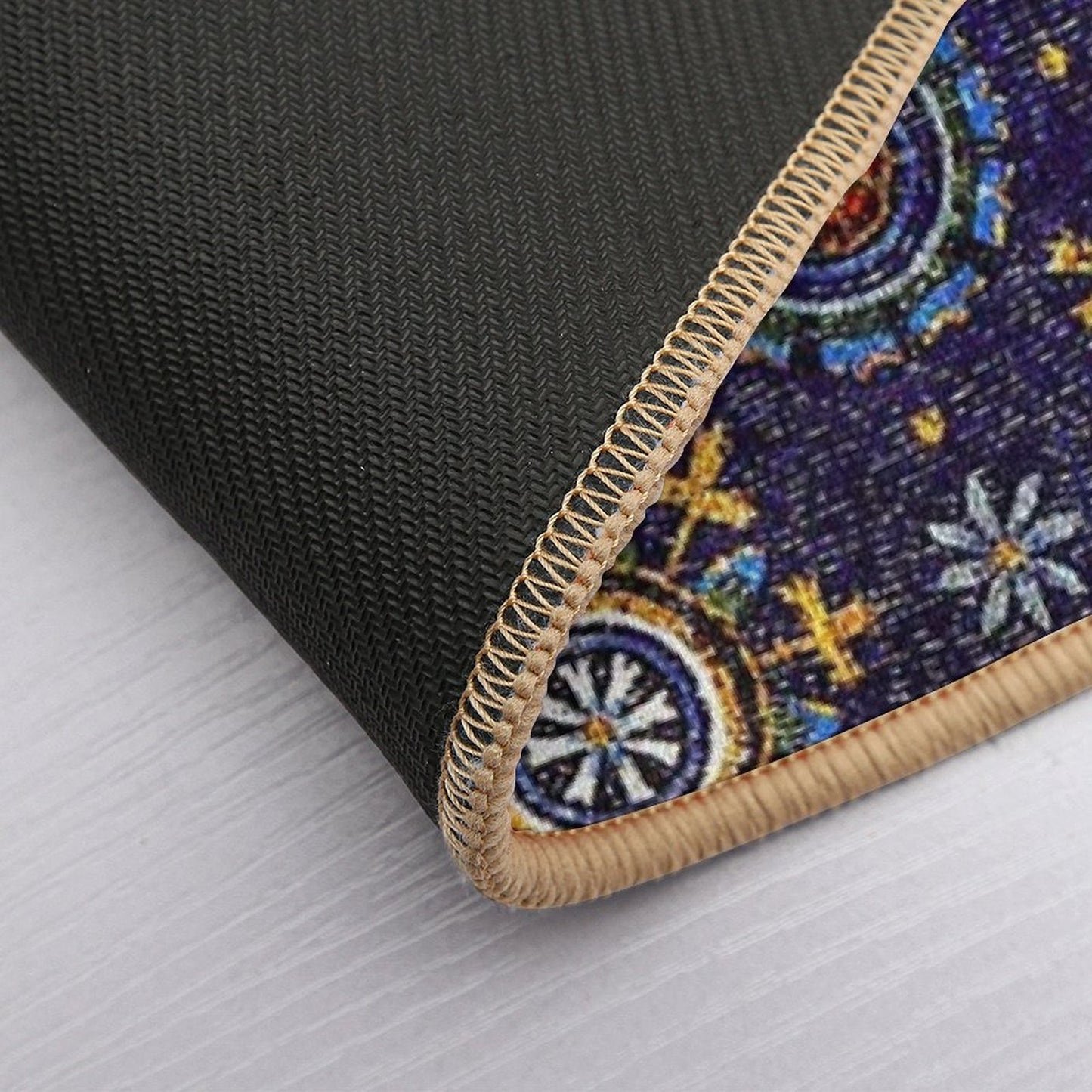 RAVENNA BYZANTINE MOSAICS,STARS,BLUE STARRY NIGHT Durable Bath Mat