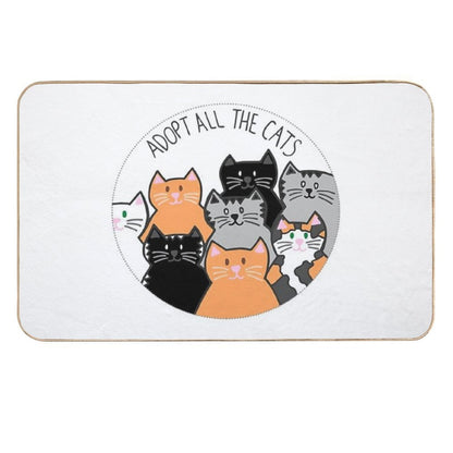 Adopt All The Cats  Odorless Bath Mat