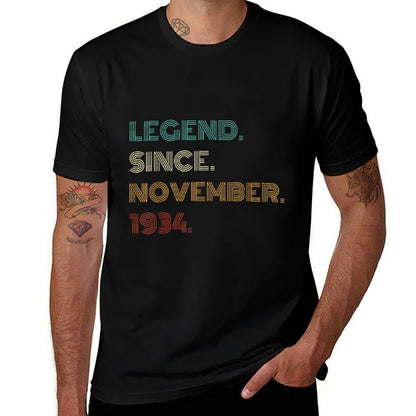90 Years Old Legend Since November 1934 90th Birthday  Odor-resistant T-Shirt