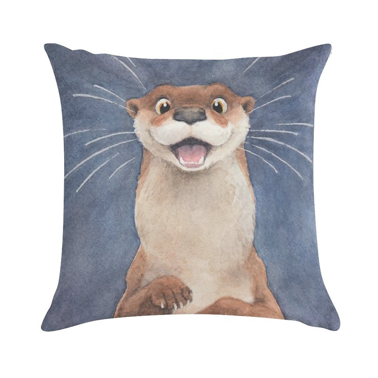 Otter! Soft Reinforced Edging Throw Pillow