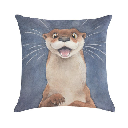Otter! Soft Reinforced Edging Throw Pillow