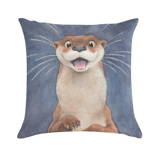 Otter! Soft Reinforced Edging Throw Pillow