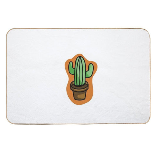 Colorful Cactus  Eco-Friendly Bath Mat