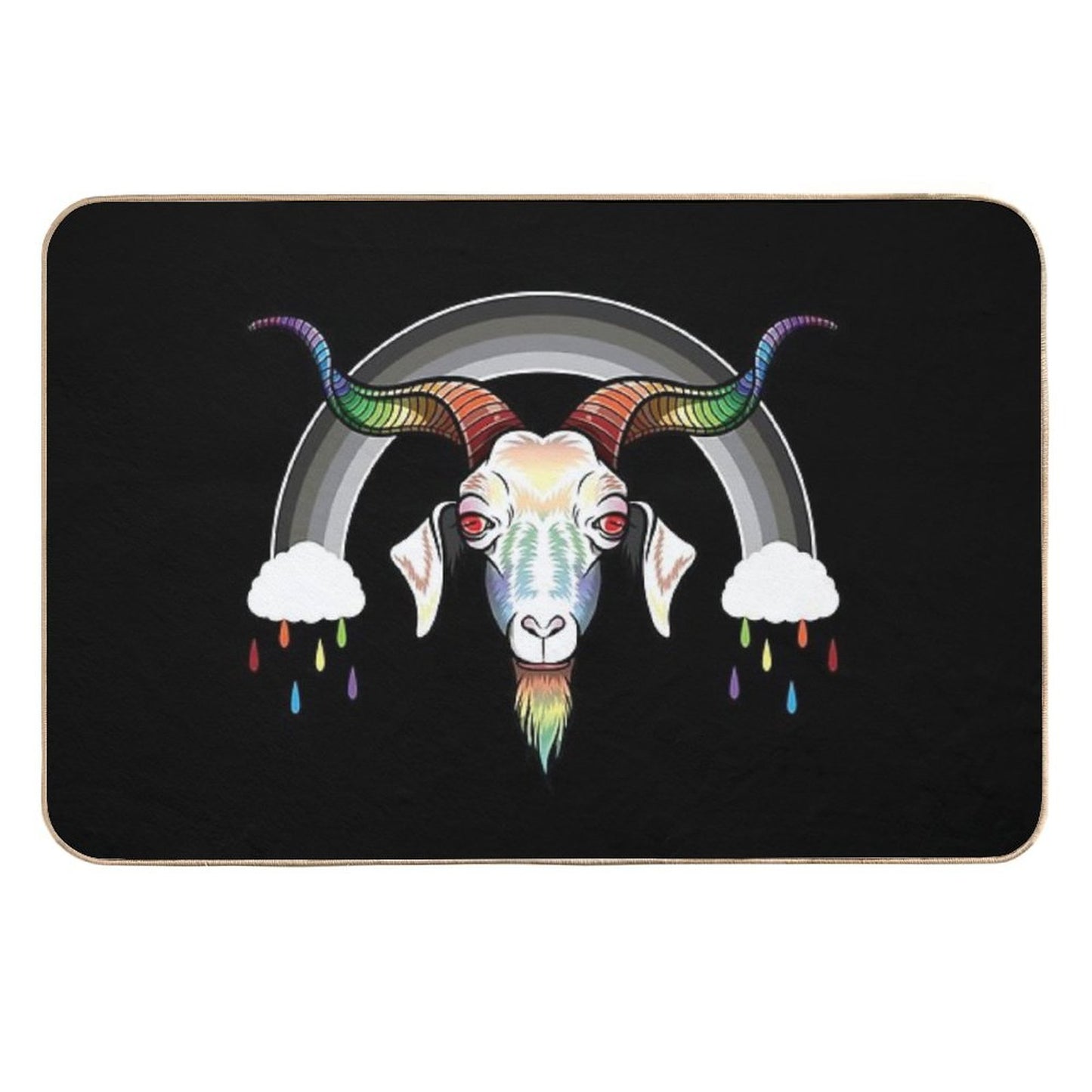 Rainbow Goat  Pet-Safe Bath Mat