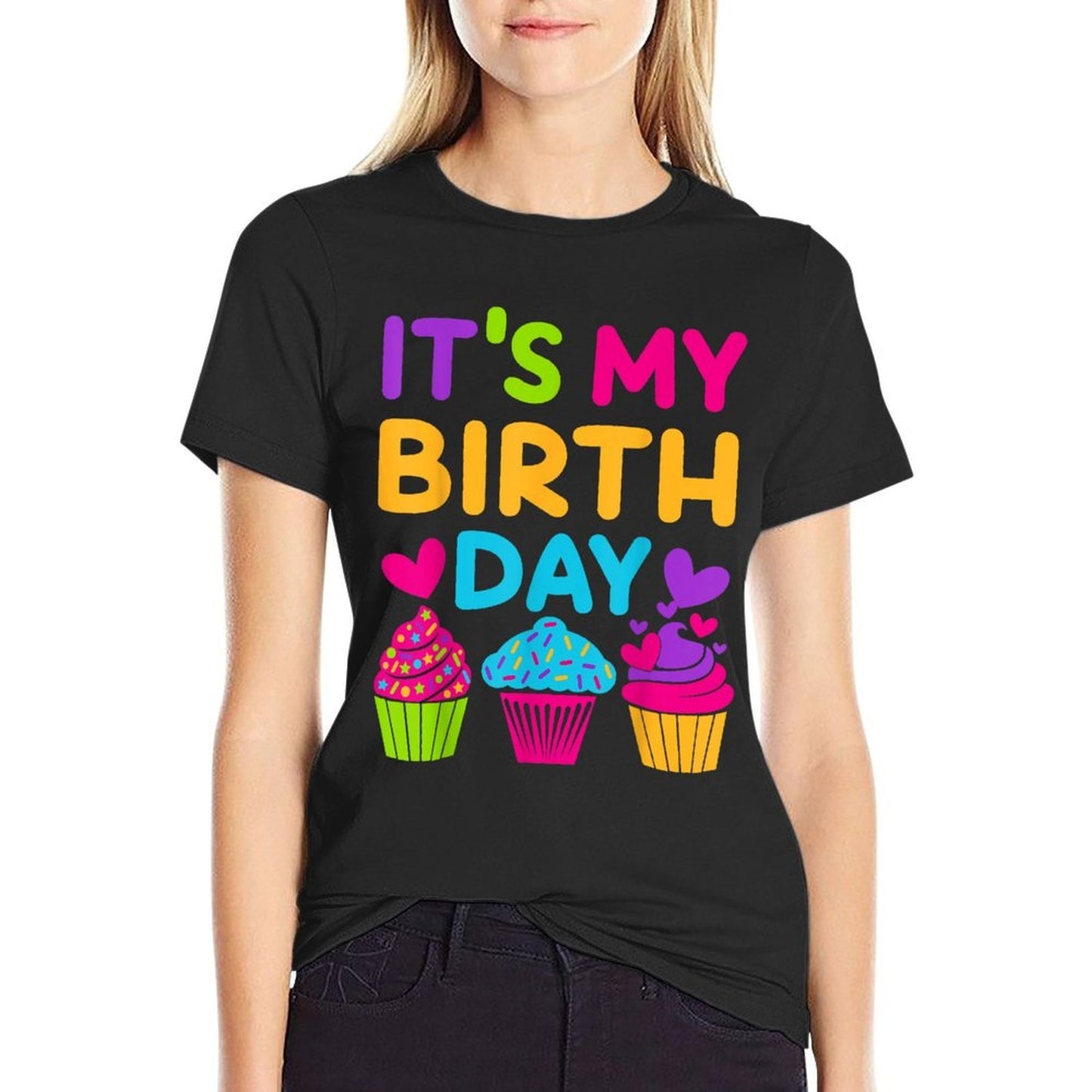 It's My Birthday Girlsns Women Gift  Polyester Blend T-Shirt