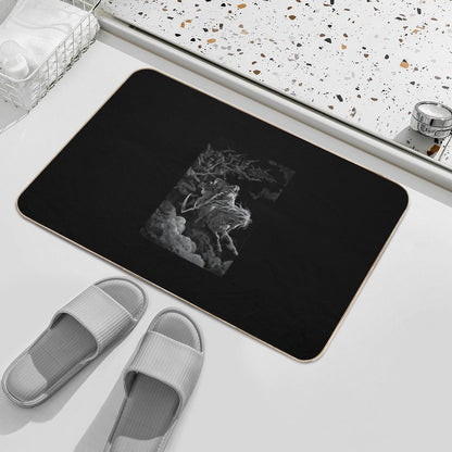 Death Gustav Dore Vintage Illustration Occult Grunge  Toxin-Free Bath Mat