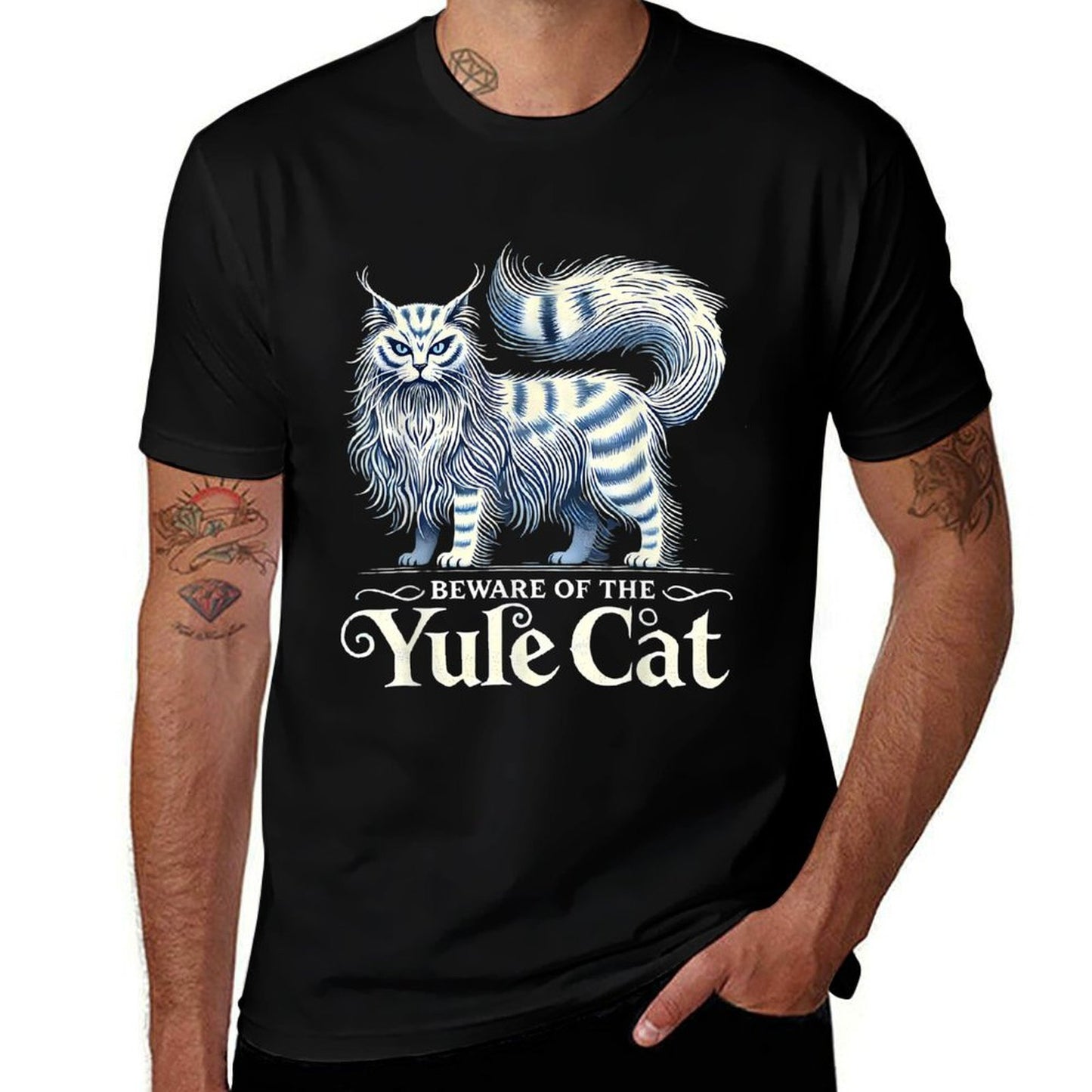 Beware The Jolakotturinn Yule Cat Icelandic Norse Christmas Comfortable T-Shirt
