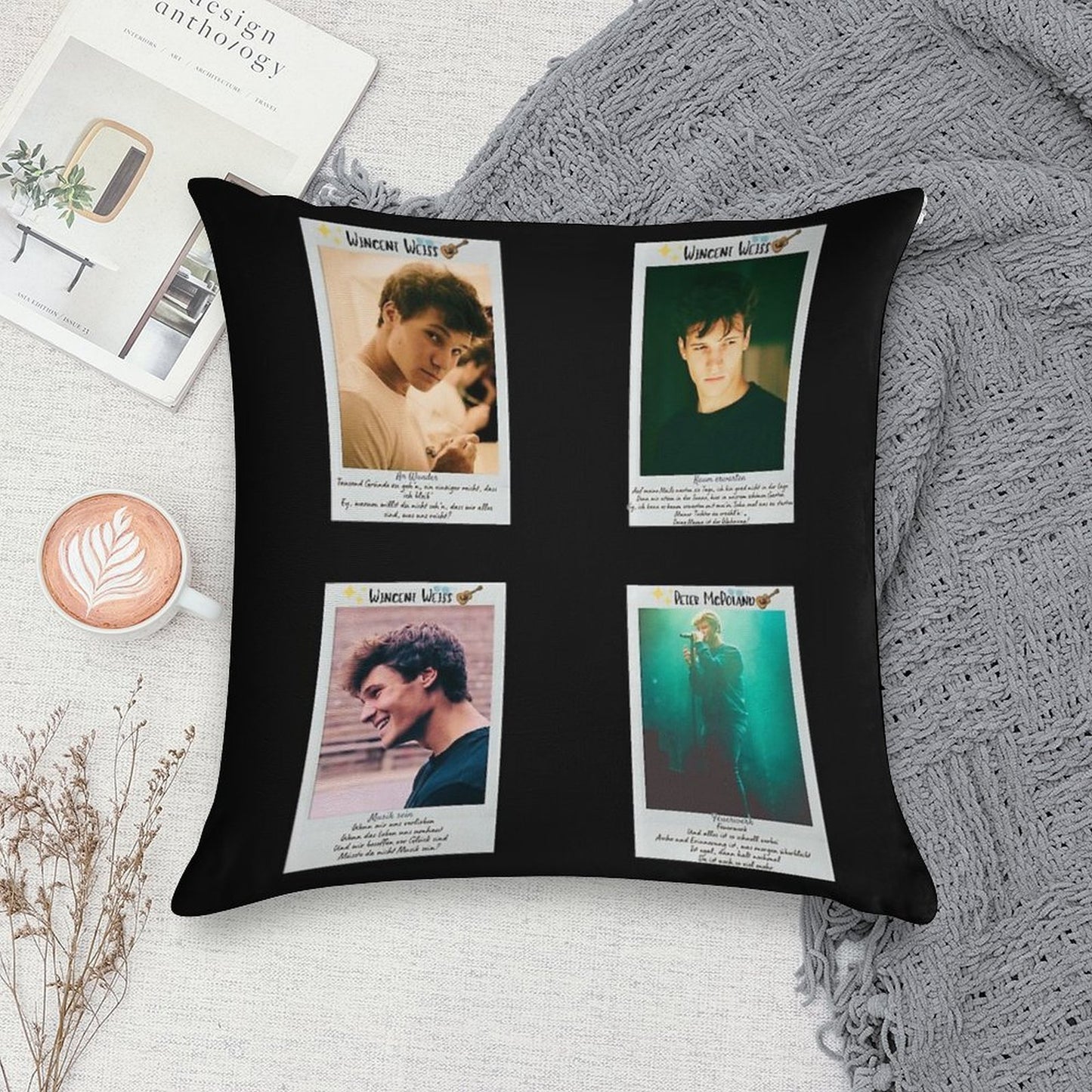Wincent Weiss Lyrics HD Sticker Set  T Shirt Soft Ultra-Soft Texture Throw Pillow