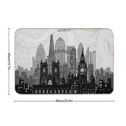 London Skyline  Easy Maintenance Bath Mat